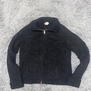 J. Crew zip up 100% lambs wool